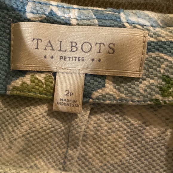 Talbots Blue/Green/White Skirt Size 2P - Picture 5 of 8